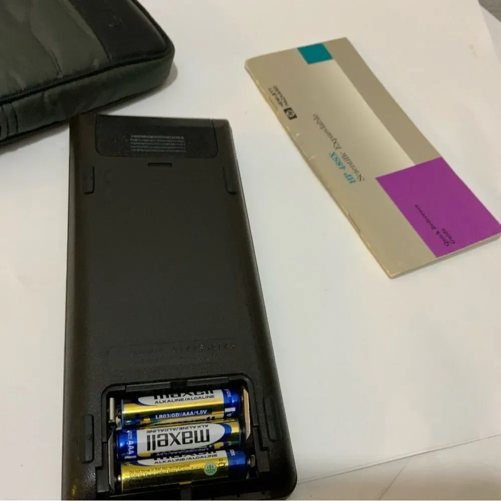 Vintage Hewlett Packard HP 48SX Graphing Calculator HP soft case and manual